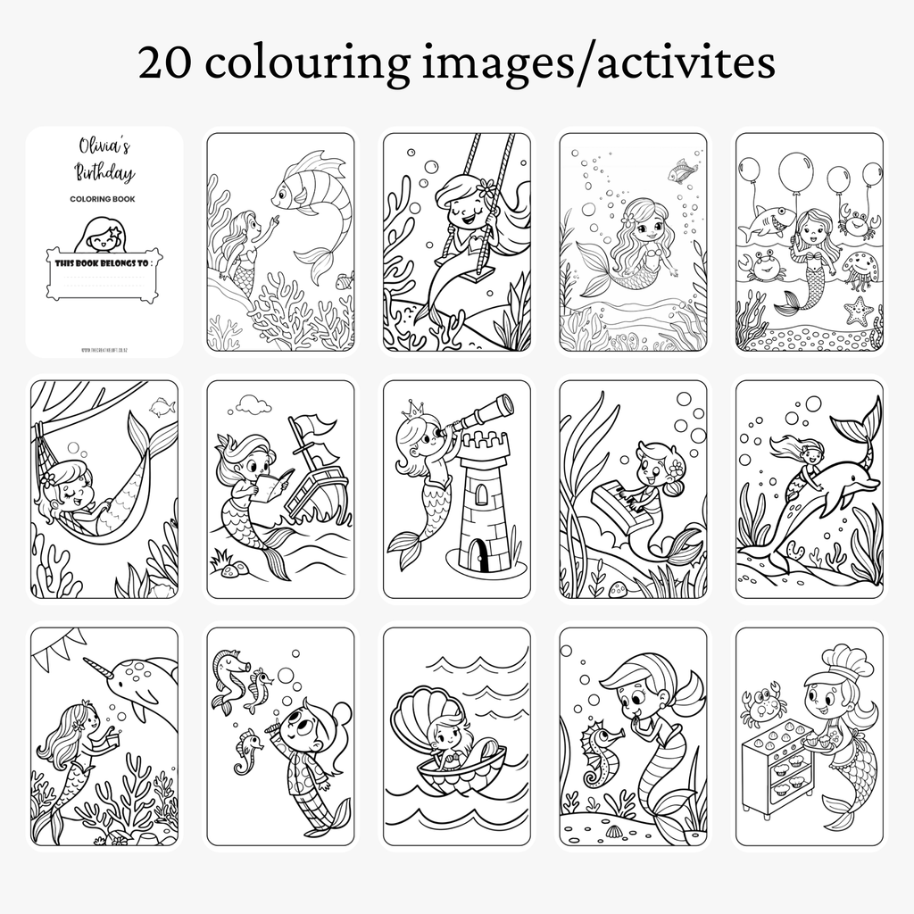 Colouring book with matching crayon or pencil box - Party Favours