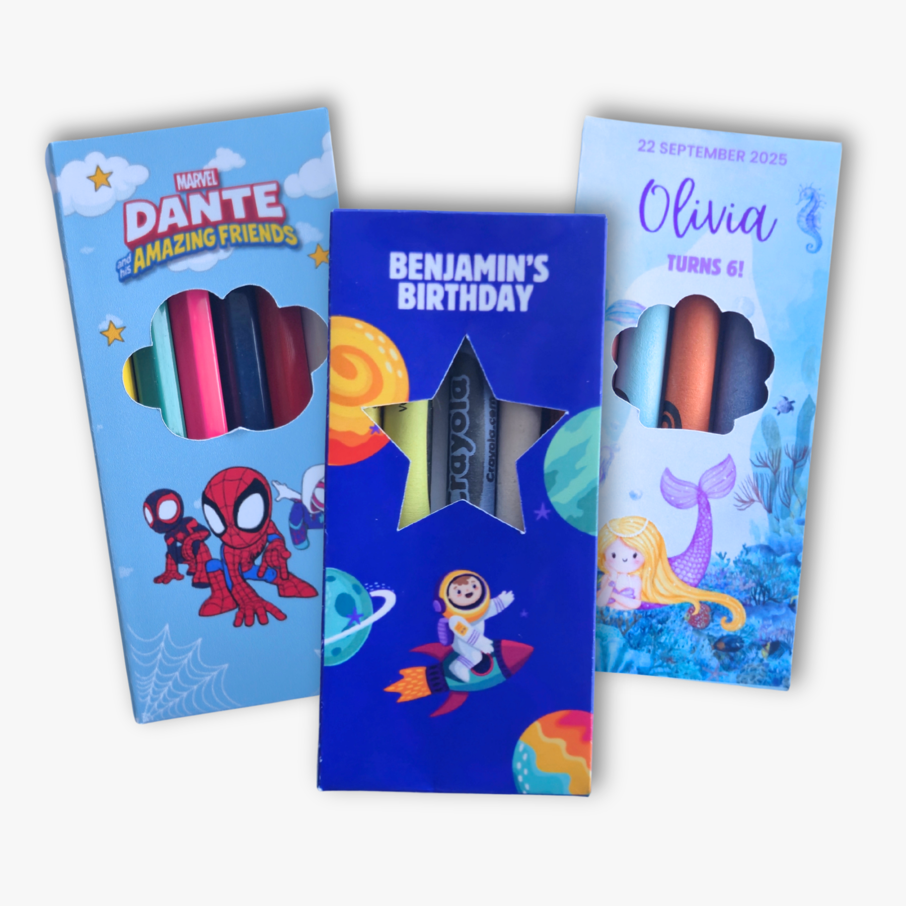 Colouring book with matching crayon or pencil box - Party Favours