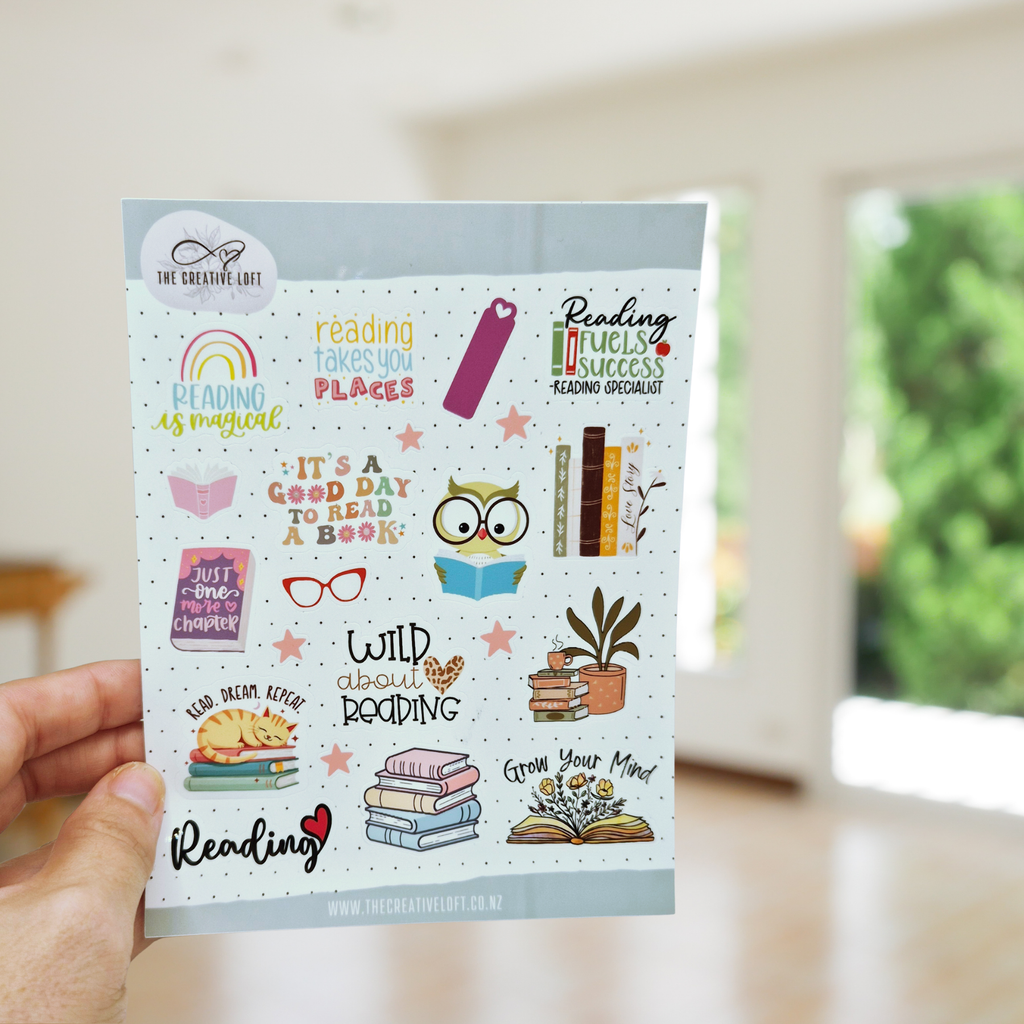 Sticker Sheet - Reading Lover