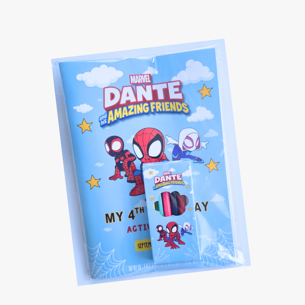 Colouring book with matching crayon or pencil box - Party Favours