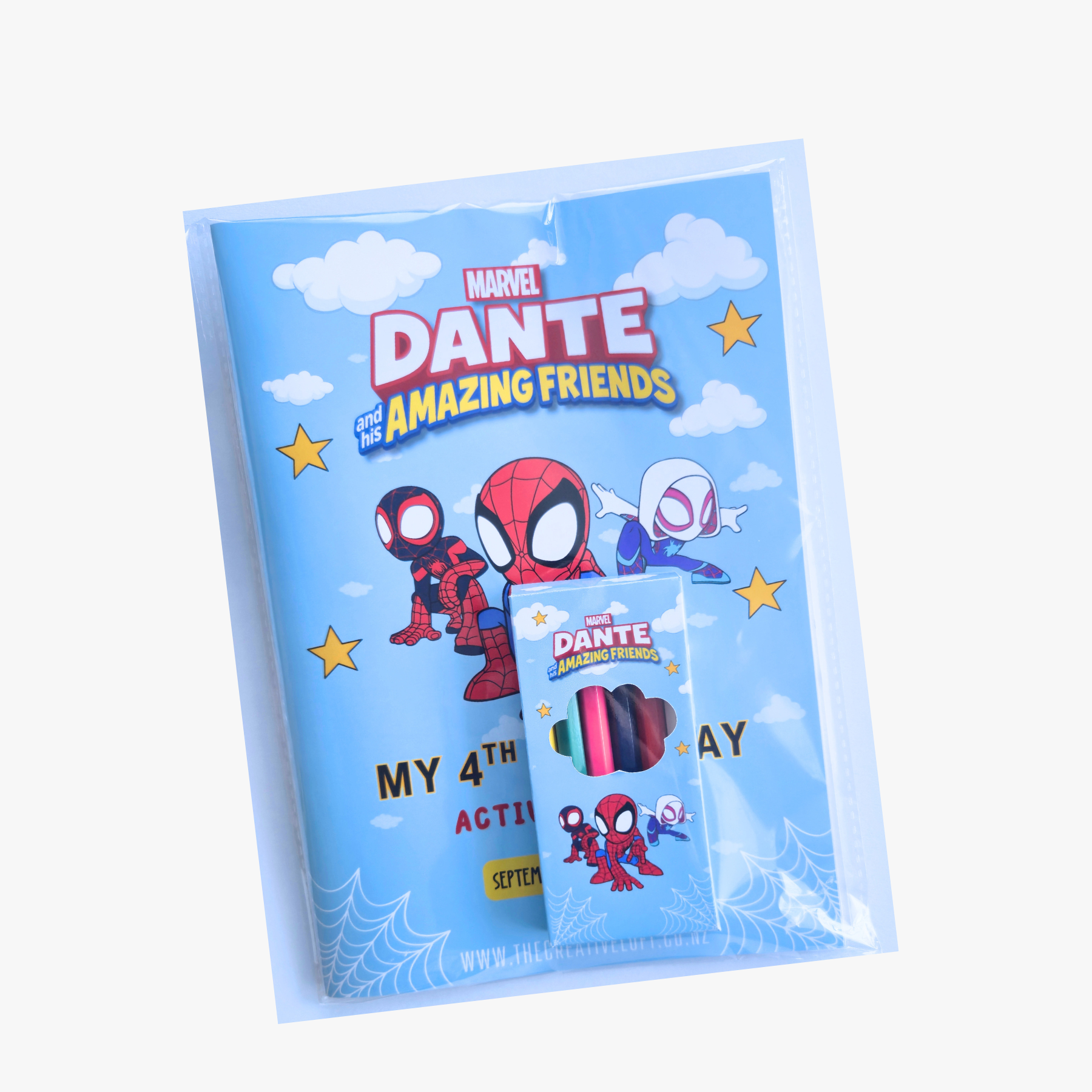 Colouring book with matching crayon or pencil box - Party Favours