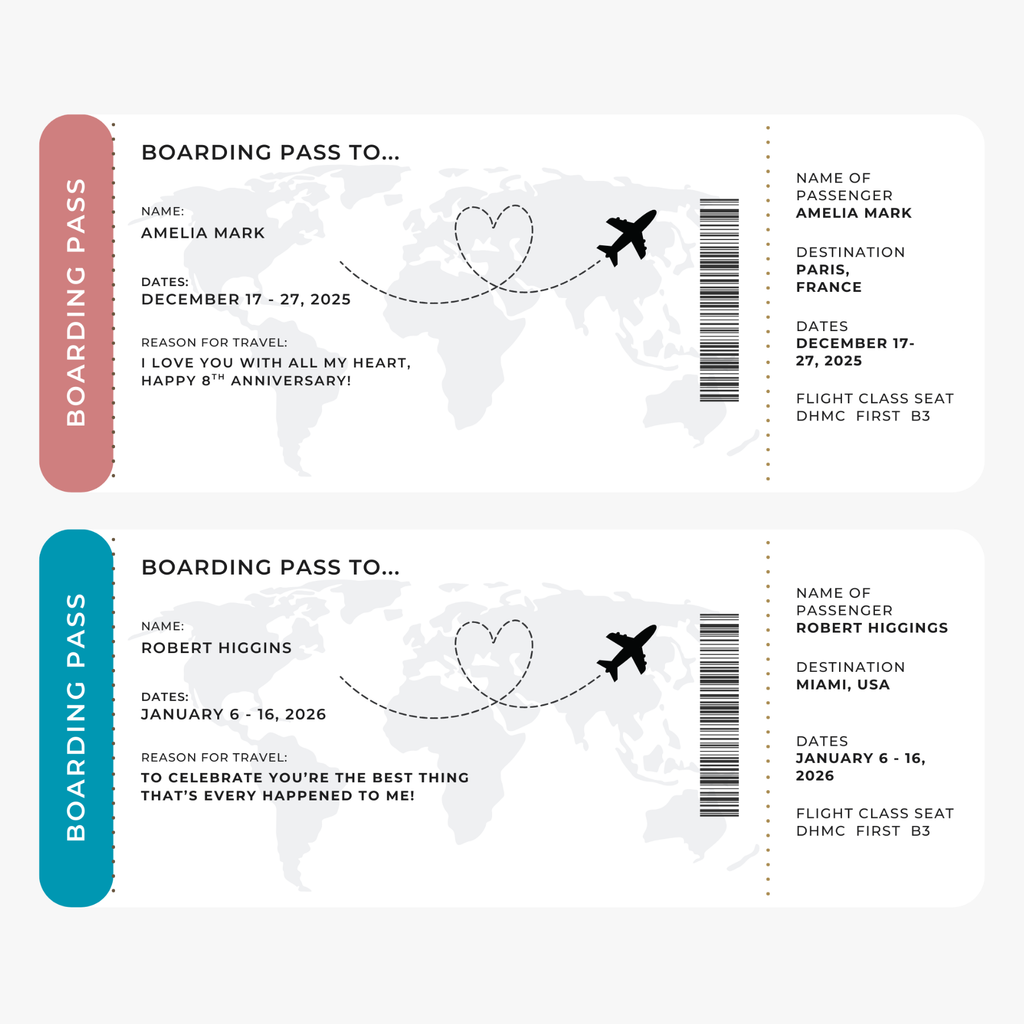Personalised Boarding Pass